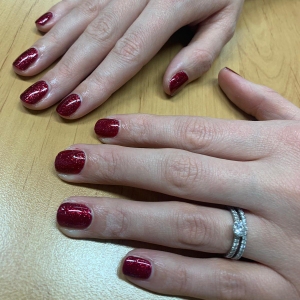 nails by natalie rose london mobile manicures red glitter christmas