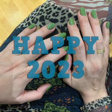 Happy 2023 nails by natalie rose mobile manicure and pedicure london